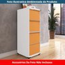Armário de Arquivo Oficio 4 Gavetas Pandin 47 Cm (larg) Aço Branco C/ Frente Gaveta Laranja C/ - 6