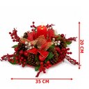 Ver imagem 5 de Arranjo Natalino Centro de Mesa Decoração Pinha Vela de 35cm