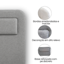 Ver imagem 4 de Cabeceira Mônaco Casal Cama Box Estofada Cinza 140cm