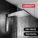 Ver imagem 2 de Chuveiro Ducha Acqua Century Digital Preto Cromado 220v 7500w Quadrado Lorenzetti Clean Moderno Luxo