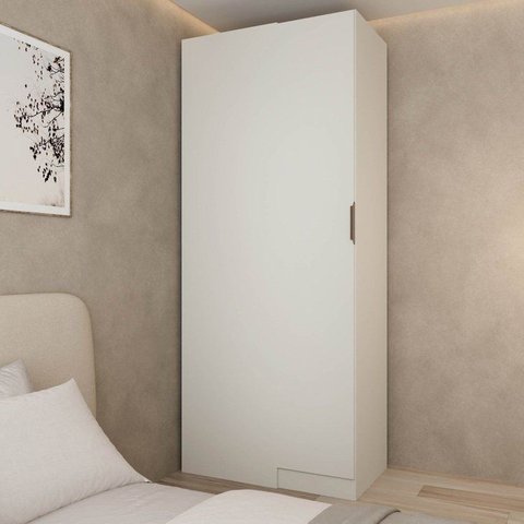 Guarda Roupa Planejado 100% MDF de Canto Linear Orion CabeCasa MadeiraOriginals Bege
