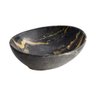 Cuba de Louça Apoio Oval 41 cm (Bari Mármore Nero Gold) - 1