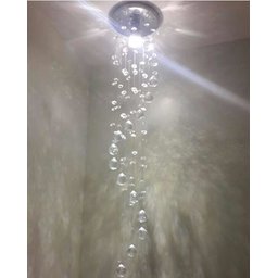 Lustre Plafon Pendente Cristais Legítimos :110V/220V/Cristal Transparente/1,20 M - 2