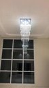 Ver imagem 2 de Pendente Plafon em Cristais Pé Direito Alto Base 60x60 / 3m:base Inox Espelhada/2,60 M/110v/220v