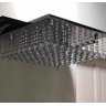 Lustre Plafon de Cristal K9 Legítimo 50x50 Por 12cm Altura:110V/220V/Cinza - 1