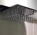 Ver imagem 1 de Lustre Plafon de Cristal K9 Legítimo 50x50 por 12cm Altura:110v/220v/cinza