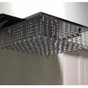 Ver imagem 1 de Lustre Plafon de Cristal K9 Legítimo 50x50 por 12cm Altura:110v/220v/cinza