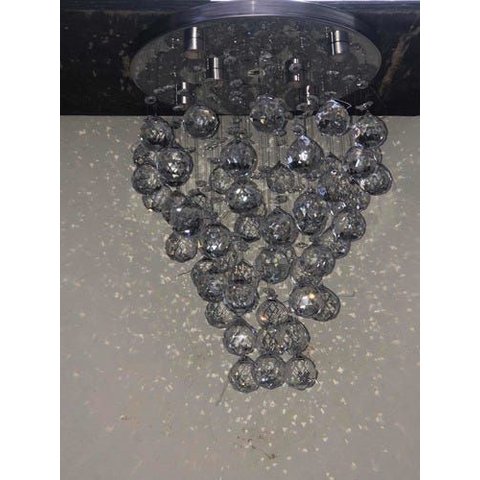 Lustre Plafon Pendente Todo D Cristal Legítimo Esferas 40mm:110v/220v/branco