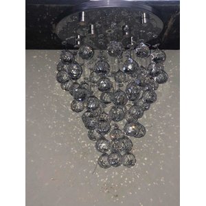 Lustre Plafon Pendente Todo D Cristal Legítimo Esferas 40Mm:110V/220V/Branco