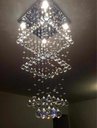 Ver imagem 1 de Lustre Pendente Mesa de Jantar ou Sala de Estar 40x40 1m Alt:110v/220v/cinza