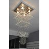 Lustre Pendente Mesa De Jantar Ou Sala De Estar 40x40 1m Alt:110V/220V/Cinza - 2