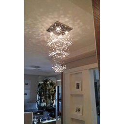 Lustre Pendente Mesa De Jantar Ou Sala De Estar 40x40 1m Alt:110V/220V/Cinza - 4