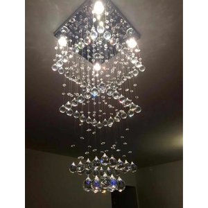 Lustre Pendente Mesa De Jantar Ou Sala De Estar 40x40 1m Alt:110V/220V/Cinza