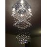 Lustre Pendente Mesa De Jantar Ou Sala De Estar 40x40 1m Alt:110V/220V/Cinza - 1