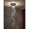 Lustre Em Cristal Ideal Para Lavabos E Lateral De Cama:110V/220V/Prateado/1m - 4