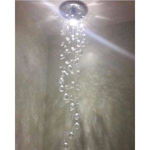 Lustre Em Cristal Ideal Para Lavabos E Lateral De Cama:110V/220V/Prateado/0,80