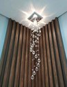 Ver imagem 2 de Pendente Cristal para Lavabo , Lateral de Cama Lâmpada Inclusa:base Inox Espelhada/1,20m/110v/220v