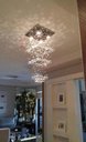Ver imagem 2 de Lustre Pendente de Cristal Base 40x40 para Pé Direito Alto:110v/220v/branco