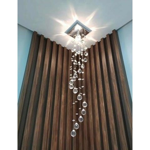 Pendente Cristal para Lavabo , Lateral de Cama Lâmpada Inclusa:base Inox Espelhada/1,10 M/110v/220v