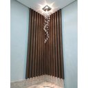 Ver imagem 1 de Pendente Cristal para Lavabo , Lateral de Cama Lâmpada Inclusa:base Inox Espelhada/90cm/110v/220v