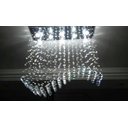 Ver imagem 1 de Lustre Onda em Cristais Mesa de Jantar Base 70x20:base Inox Espelhada/0,80cm/110v/220v (bivolt)