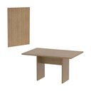Ver imagem 3 de Conjunto Mesa de Escritório Reunião 136cm com Painel para Tv Multimóveis Cr25338 Amêndoa
