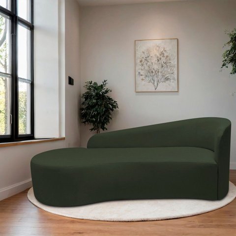 Divã Recamier Orgânico França 200cm Lado Esquerdo Linho - Adj Decor