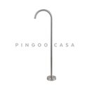Ver imagem 2 de Misturador de Piso para Banheiro Inox Timonha Pingoo.casa - Prata Escovado