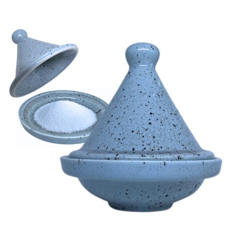 Saleiro Marroquino Tagine Porcelana Resistente Rita Lobo Azul Mesclado Prattos