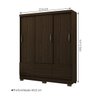 Guarda-Roupa Mônaco 3 Portas de Correr e 3 Gavetas Aramóveis - 4