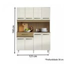 Ver imagem 2 de Cozinha Cleo Compacta 08 Portas Aramóveis