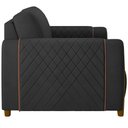 Ver imagem 5 de Kit Sofá 2 Lugares Sala Estar 168cm com 02 Poltronas Flora Pés Madeira M03 Couríssimo Preto -