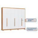 Ver imagem 5 de Guarda-Roupa 6 Portas 6 Gavetas Brescia Branco/Cedro/