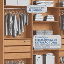 Ver imagem 6 de Guarda-Roupa 6 Portas 6 Gavetas Brescia Branco/Cedro/