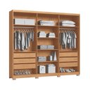 Ver imagem 4 de Guarda-Roupa 6 Portas 6 Gavetas Brescia Branco/Cedro/