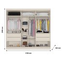 Ver imagem 4 de Guarda Roupa Oslo 6 Portas 4 Gavetas Mdf - Mademarcs