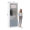 Ver imagem 3 de Guarda Roupa Modulado 90cm 2 Portas e 4 Gavetas Alpes Luciane Móveis