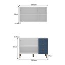 Ver imagem 4 de Armário de Cozinha Americana Modulada 120cm com Balcão para Pia Multimóveis Cr20492