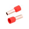 100 Terminal Tubular Ilhós De Emenda Isolada Vermelho 10.0mm - 1