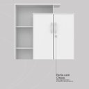 Ver mais imagens de Armário Multiuso Londres 2 Portas com Chaves Prateleiras e Nichos-edecasamoveis