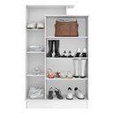 Ver imagem 3 de Armário Multiuso Londres 2 Portas com Chaves Prateleiras e Nichos-edecasamoveis