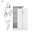 Ver imagem 6 de Armário Multiuso Londres 2 Portas com Chaves Prateleiras e Nichos-edecasamoveis