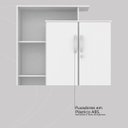 Ver imagem 7 de Armário Multiuso Londres 2 Portas com Chaves Prateleiras e Nichos-edecasamoveis