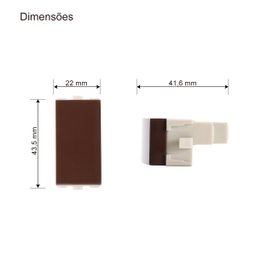 Kit 5 Módulo Interruptor Paralelo Sleek Marrom Margirius Cor:marrom - 3
