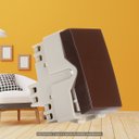 Ver imagem 4 de Kit 5 Módulo Interruptor Paralelo Sleek Marrom Margirius Cor:marrom