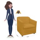 Ver imagem 4 de Poltrona Decorativa Tilla Pés Cromado Suede Mostarda - DS Estofados