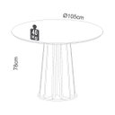 Ver imagem 3 de Mesa de Jantar Redonda 4 Lugares 105x105cm 100% Mdf Tm71 Dalla Costa