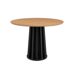 Mesa de Jantar Redonda 4 Lugares 105x105cm 100% Mdf Tm71 Dalla Costa - 2