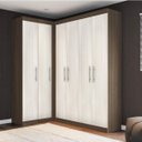 Ver imagem 1 de Guarda-Roupa Casal de Canto 6 Portas Star Espresso Móveis