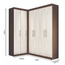 Ver imagem 5 de Guarda-Roupa Casal de Canto 6 Portas Star Espresso Móveis